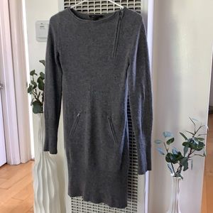 BCBGMAXAZRIA Heather cashmere sweater dress grey